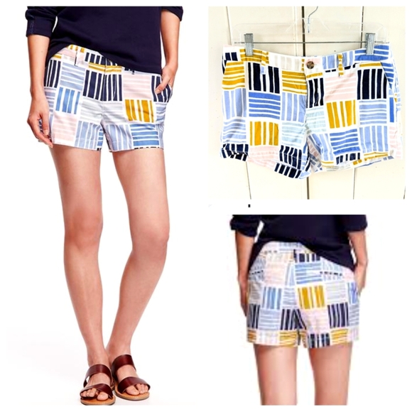 🌞 CLEARANCE Old Navy Print Twill Chino Style Shorts sz 4 - Picture 1 of 8